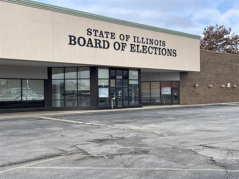 The Illinois State Board of Elections office is pictured in Springfield.