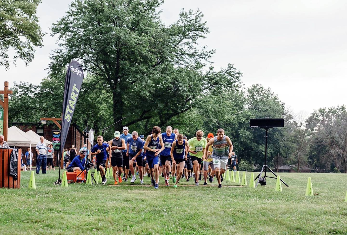 Runners take off from the starting line of the NAMI Sauk Area 5K in 2018.