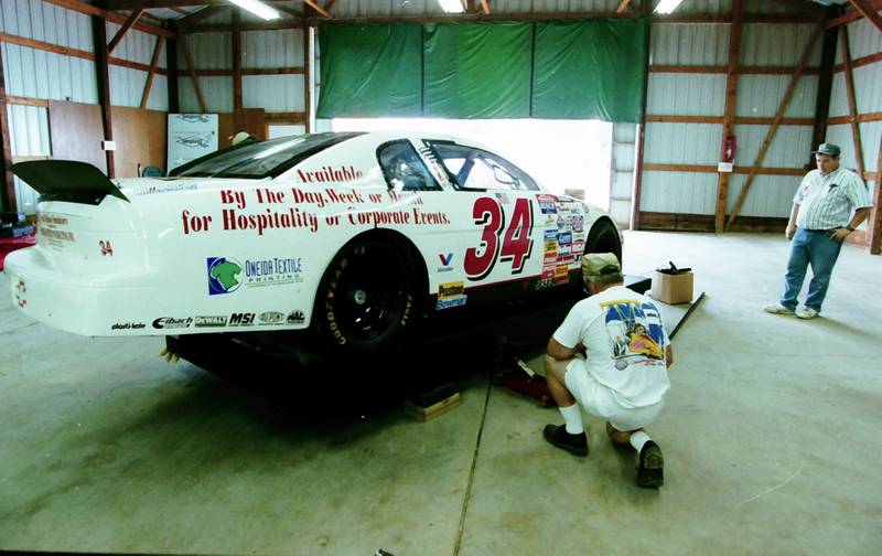 A racing car was on display during the Bureau County Fair in 1999.