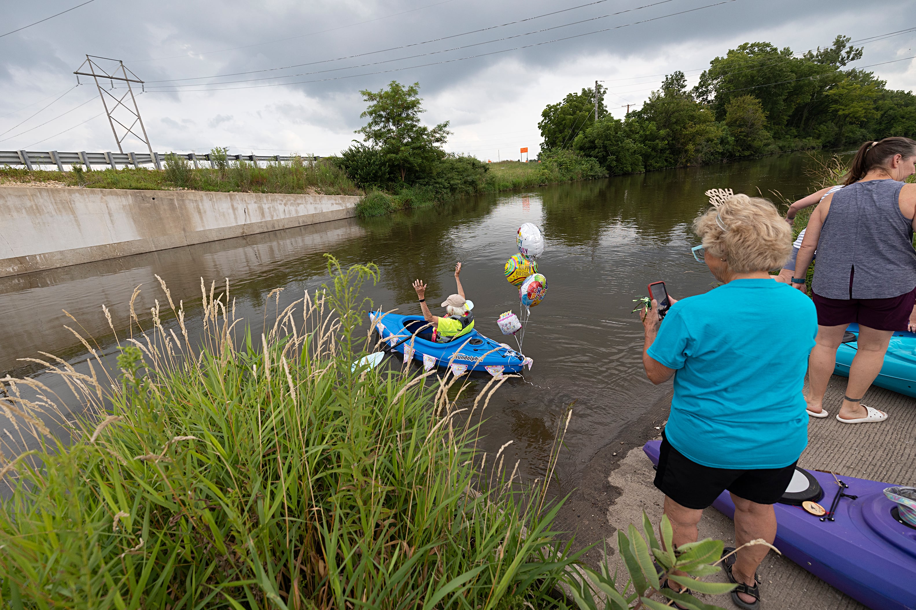 Nancy Gates shoves off for the float Wednesday, July 24, 2024.