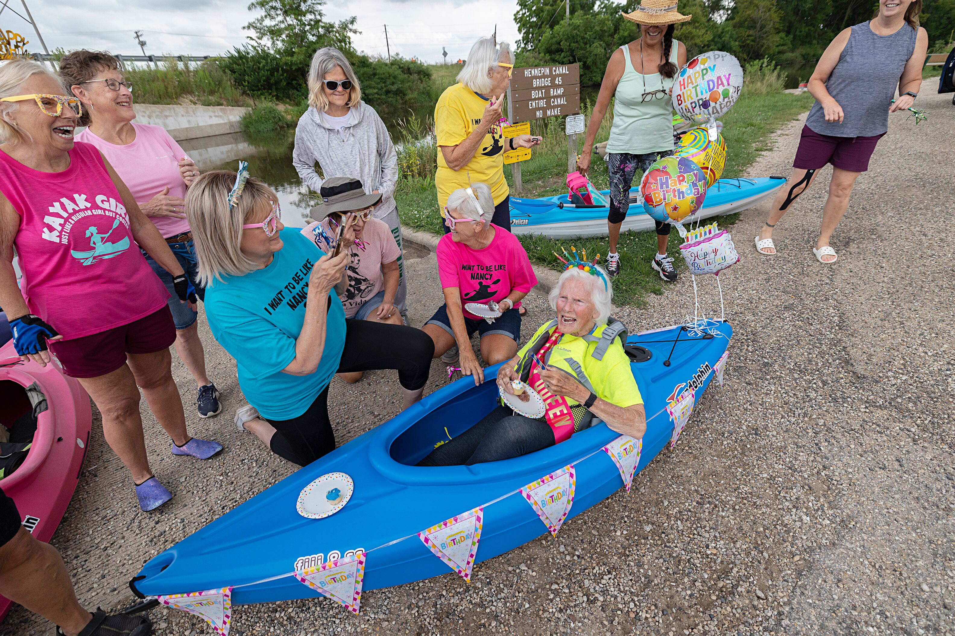 Nancy will be busy for her birthday, hosting three sons, seven grandkids and six great-grandkids, who are all coming in to celebrate her birthday next week. After that, she’ll travel to California as her brother competes in a water ski competition.