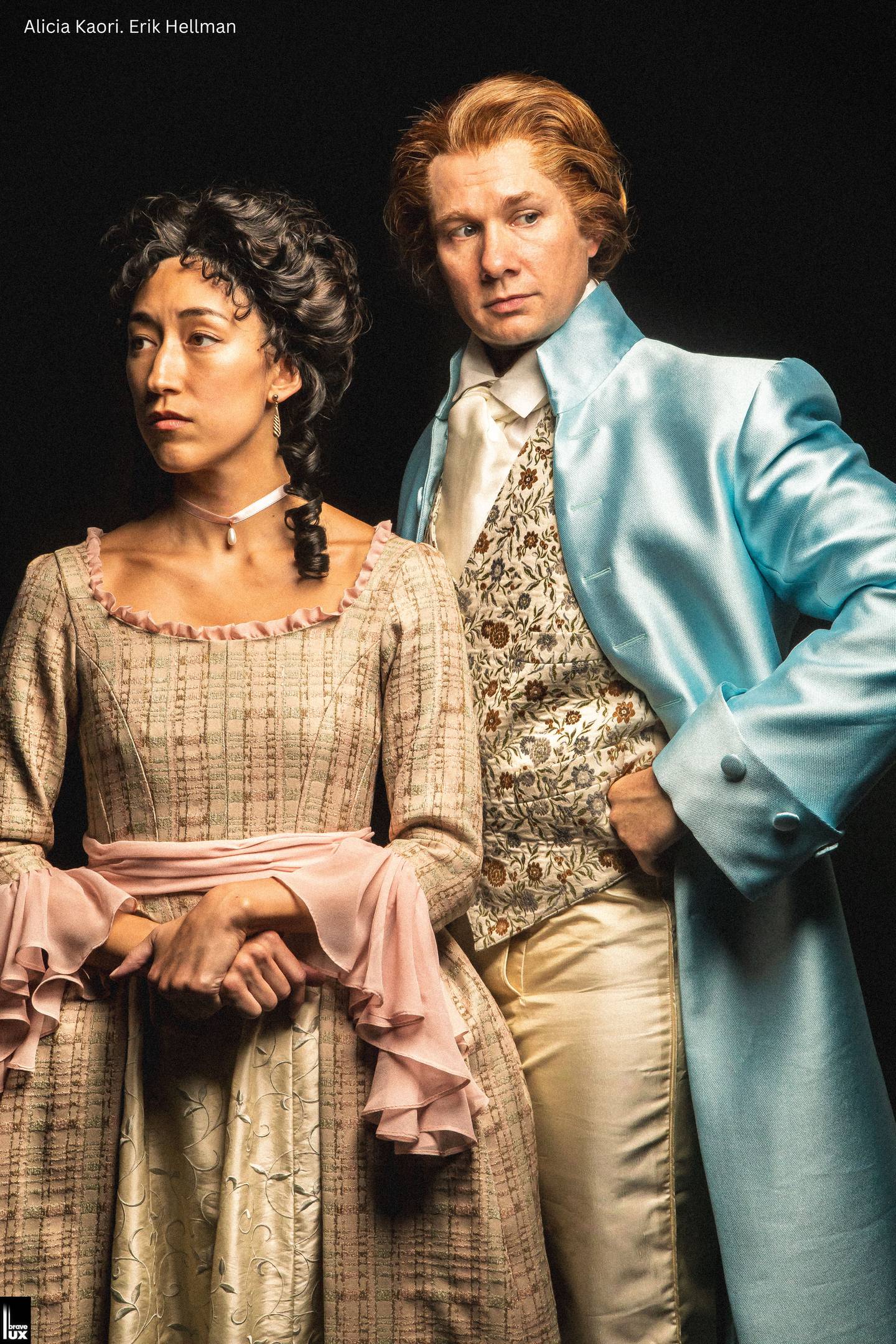 Alicia Kaori and Erik Hellman - Cast of "1776" musical in 2024 at Marriott Theatre in Lincolnshire. photo credits to Joe Mazza (Brave Lux) and Kavin Moore