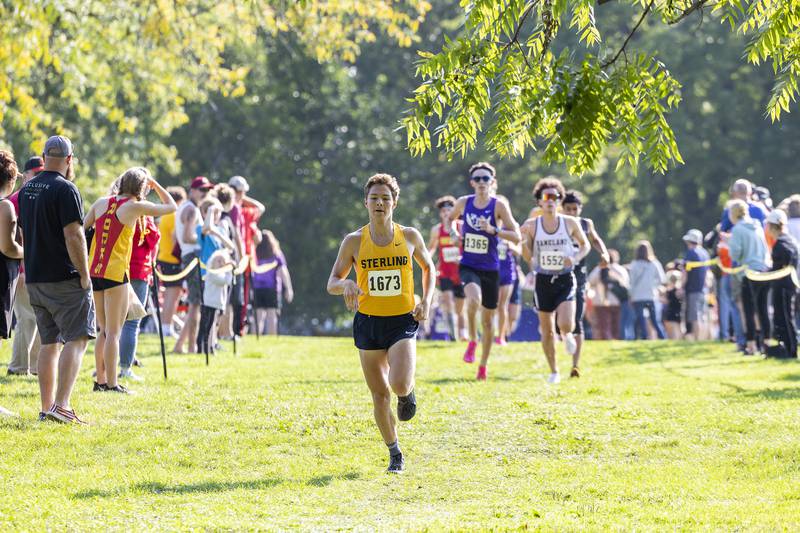 Sterling’s Dale Johnson led wire to wire to win the Rock River Run race Saturday, Sept. 23, 2023 at Hoover Park in Sterling.