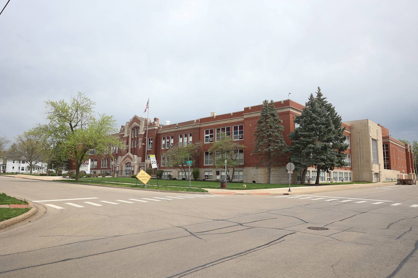 Lockport Township High School Central Campus remains closed as work is being done on Thursday, April 18, 2024.