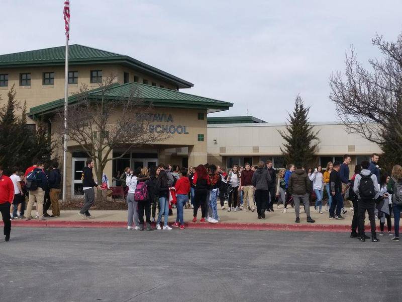 [Students at Batavia High School walk out at noon Wednesday, Feb. 21, to mark the school shooting in Florida a week ago.]

Carol Smith, spokeswoman for St. Charles District 303, said the principals sent messages to teachers earlier today to say “this is happening.”

“And if your students want to walk out, they can do that at noon," she said. "They had supervision outside and came back in after 17 minutes.”

Smith and other school districts’ officials said the students participating in the walkout would not be disciplined, and that students are planning a similar walkout to protest gun violence during a national event set for March 14.

“At St. Charles East, student leaders have been in discussions with the principal about the day and making it meaningful for students,” Smith said. ‘What does this mean and how can it be a learning experience?”

The Women’s March organizers have set up the national March 14 event and two students at North have signed up for that, Smith said.