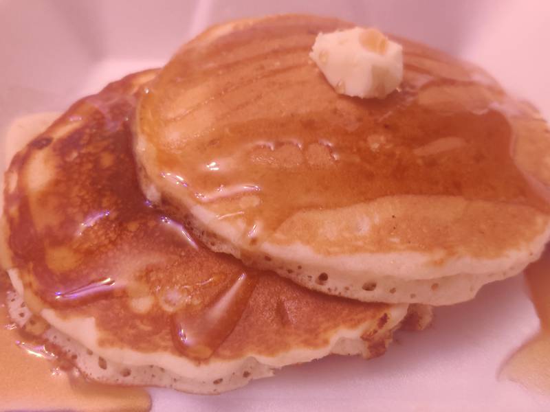 A side stack of pancakes  from French Toast Pancake House in DeKalb.