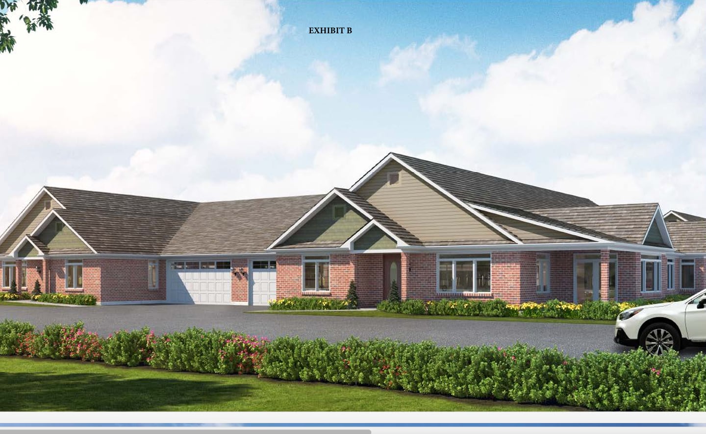 A DeKalb developer wants to build 224 units, including single-family homes and townhomes on 35 acres along Bethany Road for residents 55 and older. Shown here is concept art by Grainger LLC for the proposal, meant for Bethany Road between Sangomom Road and Tygert Lane in DeKalb.