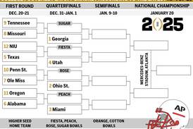 AP College Football Playoff bracket watch has NIU in playoffs as a 12 seed