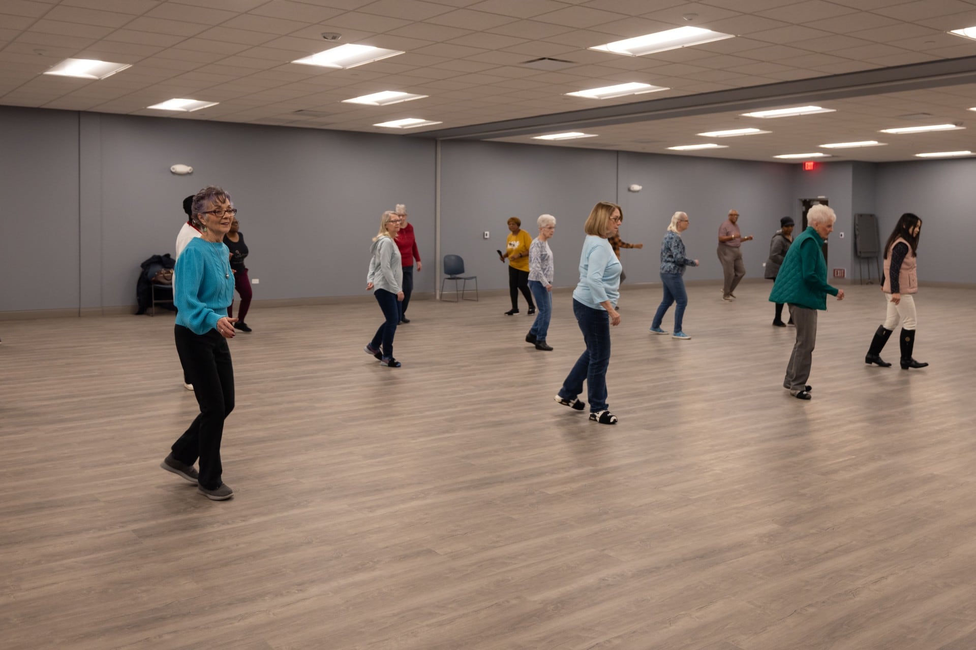 WGN will “fly over” The Ovation Center’s line dancers on Friday before Senior Services Center of Will County's Seniors’ Health & Vendor Expo 2024 begins.