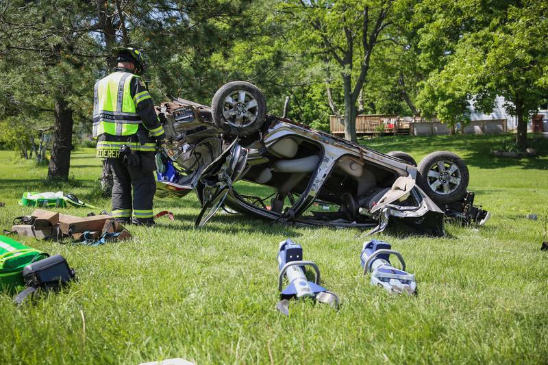 Two patients were airlifted to Advocate Condell Medical Center in Libertyville following a crash reported at 10:45 a.m. on Wednesday, May 15, 2024, near Woodstock.
