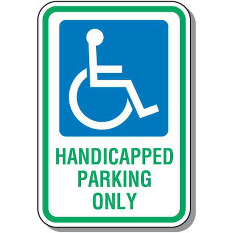 Handicapped parking sign