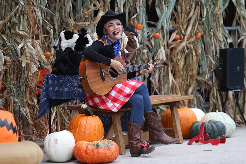 Miss Jamie performs at the Hayride of Horrors on Monday, Oct. 14, 2024 at Dellwood Park in Lockport.