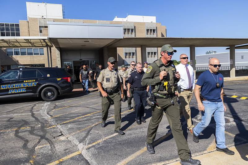 Law enforcement from all over the region showed up to celebrate Jason Ketter’s release from the hospital Friday, June 14, 2024.