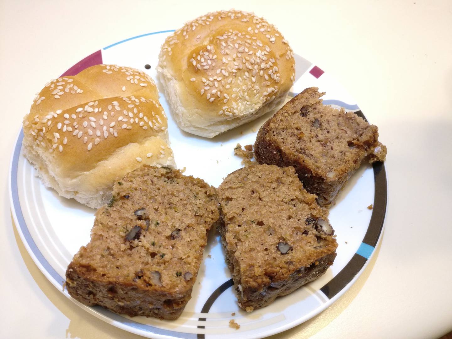 Sesame seed rolls and fresh-baked nut bread at Harner's Bakery & Restaurant in North Aurora.