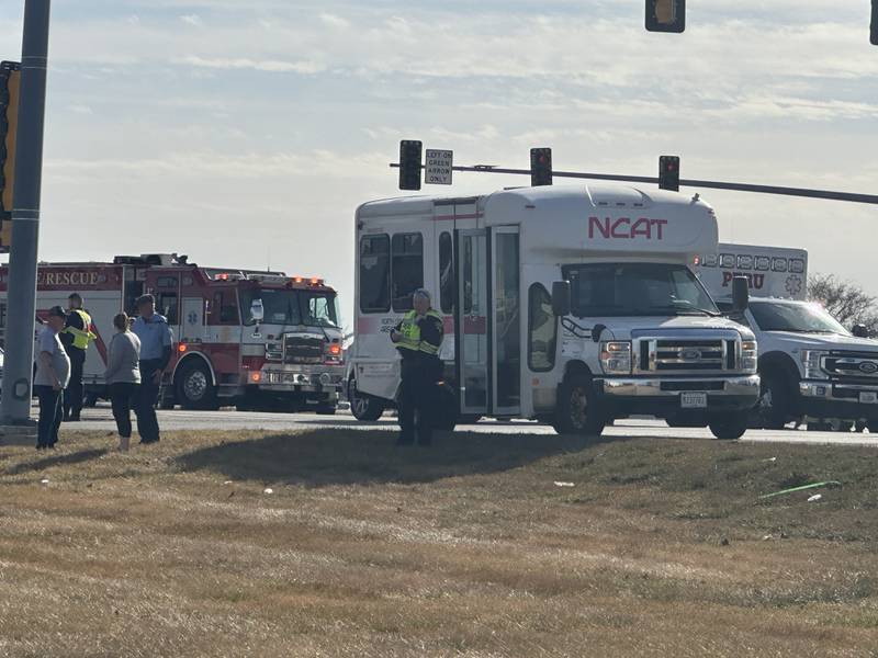 Peru Fire and EMS personnel work the scene of a two vehicle accident at the intersection of 38th Street and Illinois 251 on Monday, Feb. 26, 2024 in Peru.