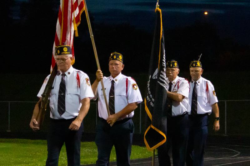 Veterans from Ottawa’s American Legion Present the Colors on Thursday, July 4, 2024 at Ottawa High School.