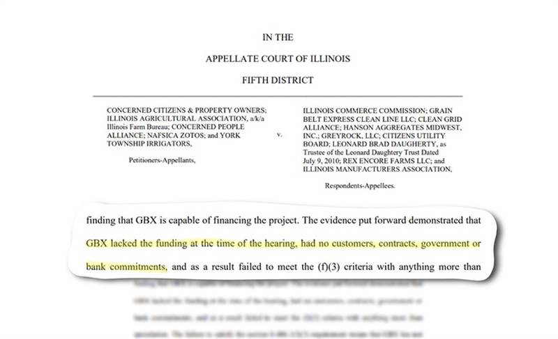 An appeals court judge reversed a regulatory decision to approve a central Illinois transmission line project last week