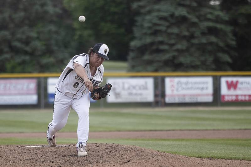 Sycamore’s Matthew Rosado fires a pitch against Morris Monday, June 3, 2024 in the Class 3A Geneseo supersectional.