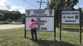 Algonquin Township Highway Commissioner Andrew Gasser shares ‘FAKE NEWS’ message on government marquee