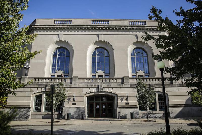 Union Station in downtown Joliet. Roof repairs at the old Union Station are on hold after bids came 234 percent over estimate.