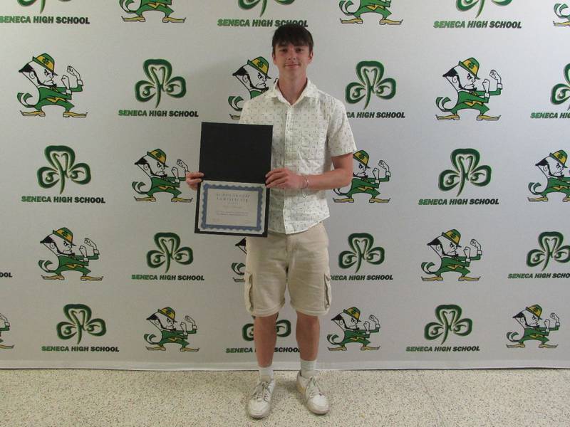 Samuel Churchill, who was awarded the Morris Area Garden Club's scholarship.