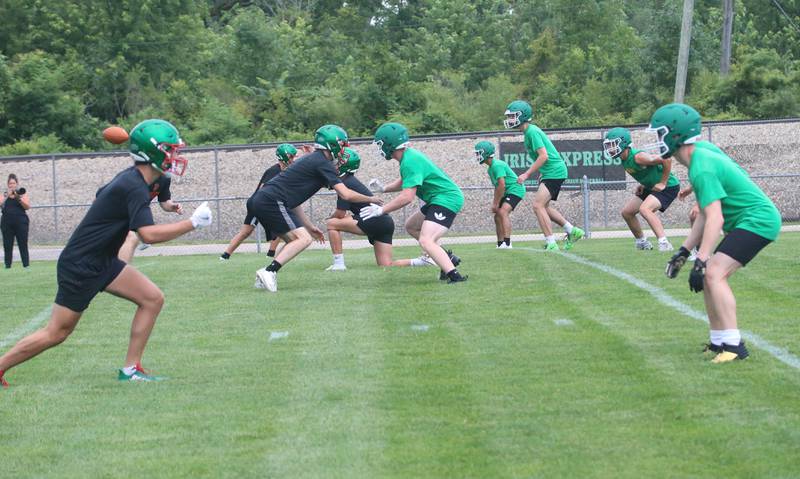 L-P and Seneca football teams play during a 7-on-7 meet on Wednesday, July 10, 2024 at Seneca High School.