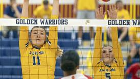 Payton Ottens has seven of Sterling’s 17 aces in a 2-1 win over Rock Island