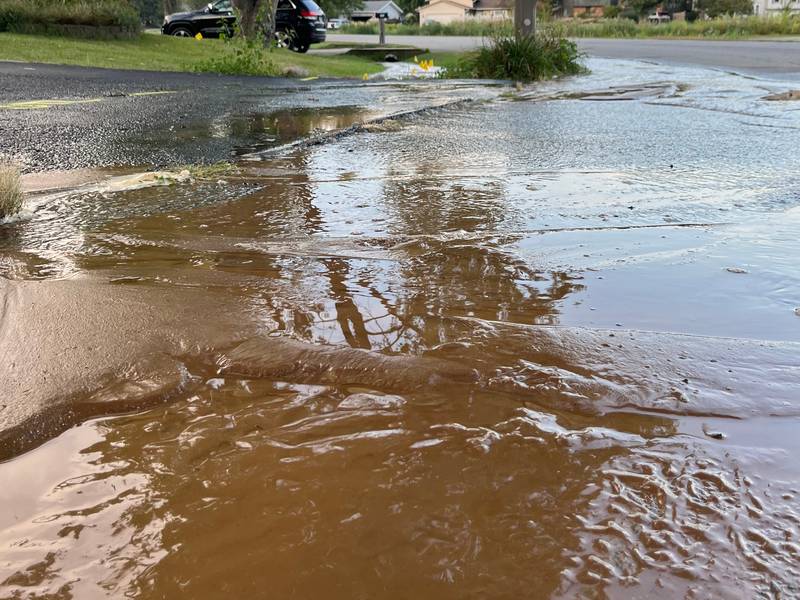 A water main broke in the Eastwood Manor subdivision near McHenry Sept. 13, 2024.