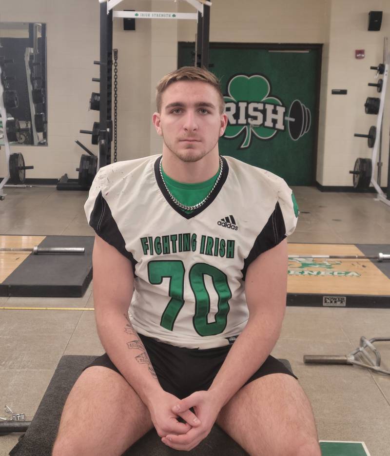 Seneca senior two-way lineman Chris Peura's dedication in the weight room help lead to many pancakes and tackles which helped the Fighting Irish to a fantastic season, and himself to being named the 2023 Times Football player of the Year.