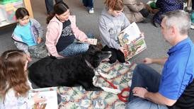 Yorkville Library invites children to read to therapy dog