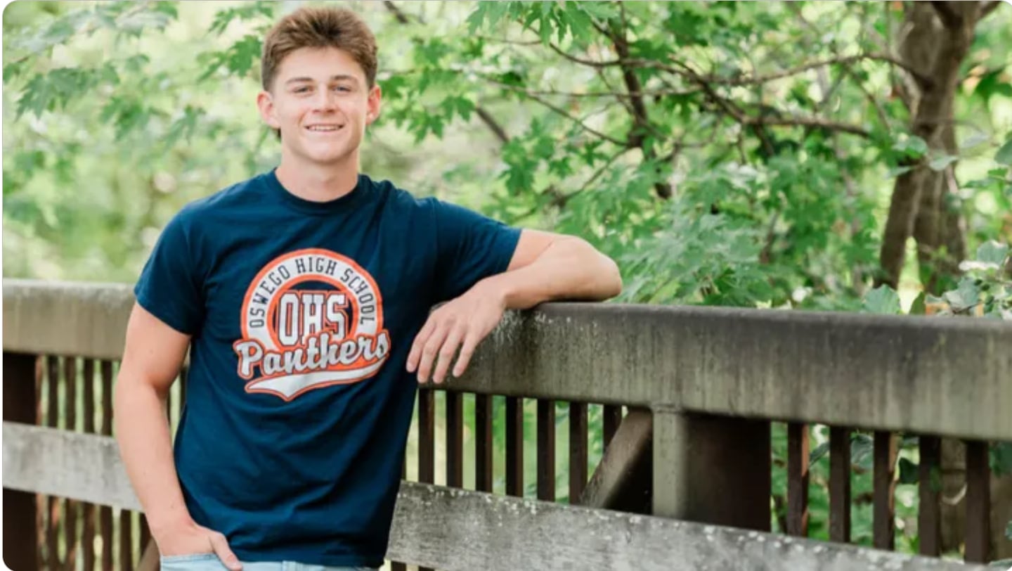 Sean Fader, a senior at Oswego High School, died on Sept. 13 after the car he was driving hit a tree in Oswego Township and caught fire. In his memory, his family is creating the Sean Fader Memorial Scholarship.