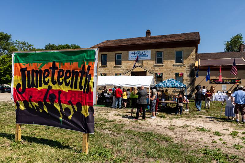 History on Wheels hosts a groundbreaking ceremony and Juneteenth celebration at the African Descendants Military and Historical Museum in Joliet on June 19, 2024.