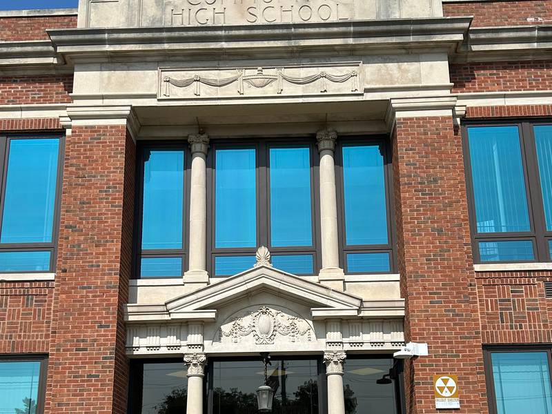 The former Marengo High School, now Marengo 's Grant Elementary School and Middle School, is celebrating its 100th birthday.