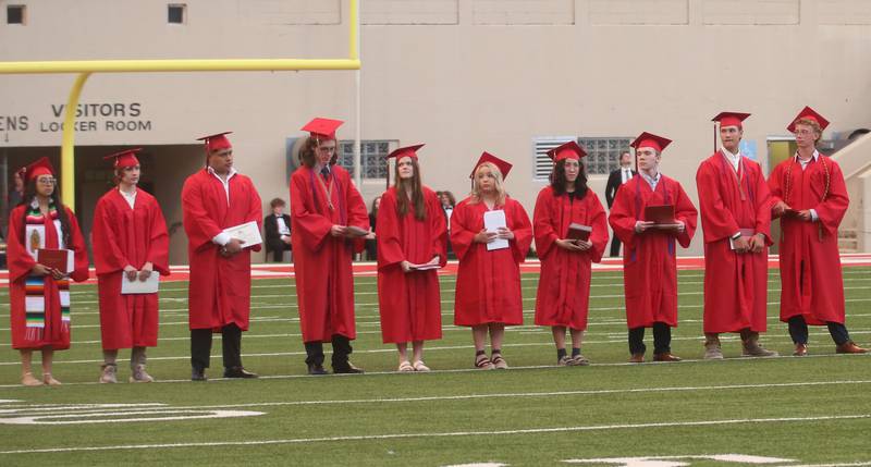 La Salle-Peru Township High School class of 2024 students receive their diplomas for the 126th annual commencement graduation ceremony on Thursday, May 16, 2024 in Howard Fellows Stadium.