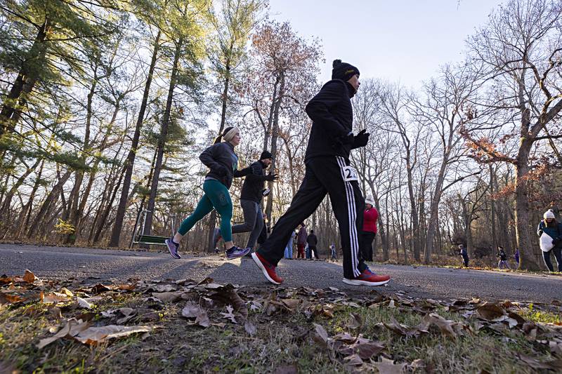 Runners compete in St. Anne’s 12th annual Turkey Trot Thursday, Nov. 23, 2023 at Lowell Park in Dixon.