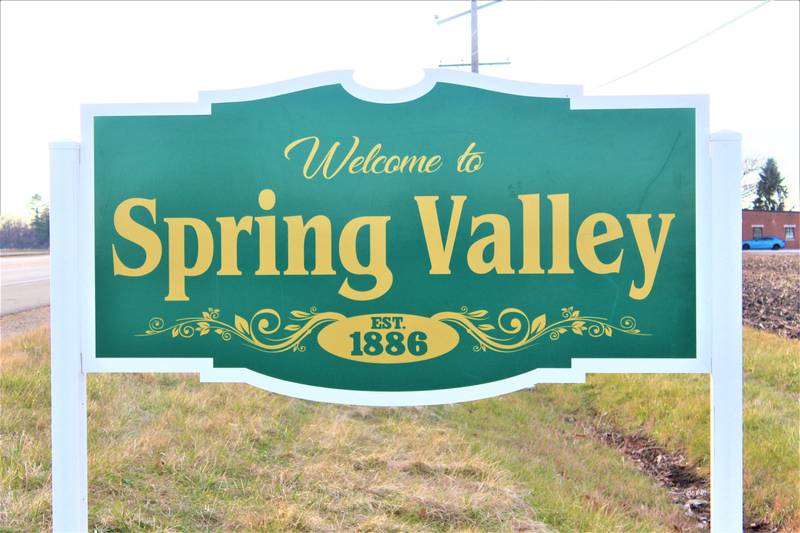 Spring Valley, Illinois welcome sign