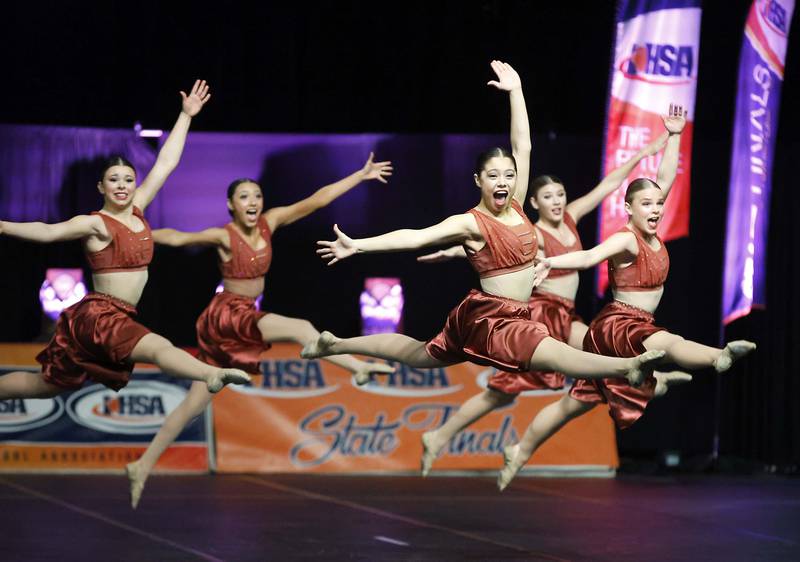 Crystal Lake Central competes in the IHSA 2A Competitive Dance State Finals Saturday, Jan. 27, 2024 at Grossinger Motors Arena in Bloomington.