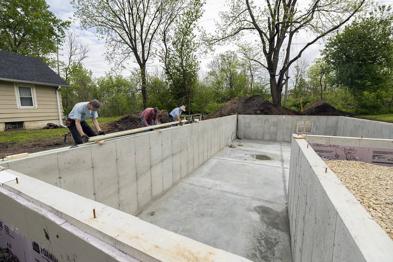 Work continues on the 32nd Dixon Habitat for Humanity home Saturday, May 4, 2024. As with all homes, a Thanksgiving Day opening is hoped and worked for.