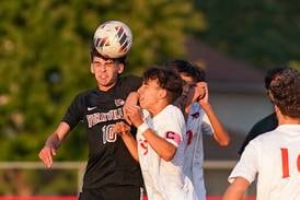 Boys soccer: Lukas Kleronomos’ header in final minute caps Yorkville’s stunning comeback to tie Oswego