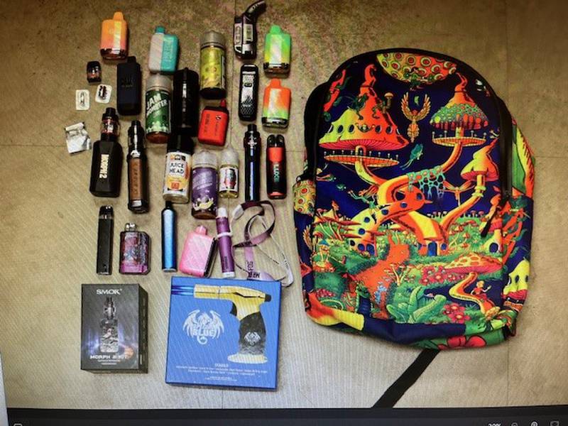 Streator police shared a photo of the inventory recovered from reported burglaries at a vape shop.